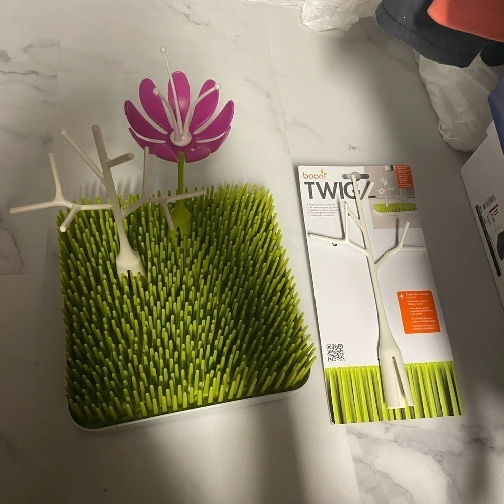 🎁2 for $10🎀🛍️🛒Grass Countertop Baby Bottle Drying Rack with StemAccessories,